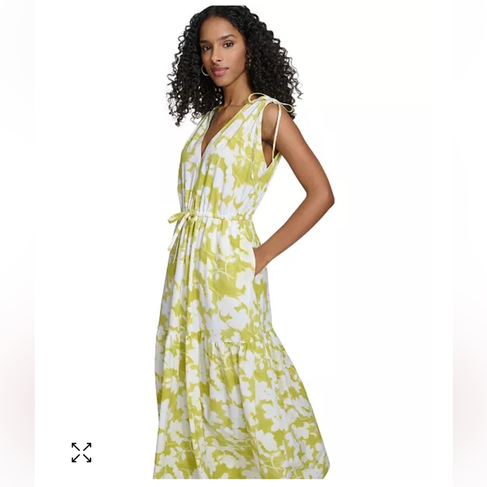 Calvin Klein V-Neck Sleeveless Maxi Dress - Size 14